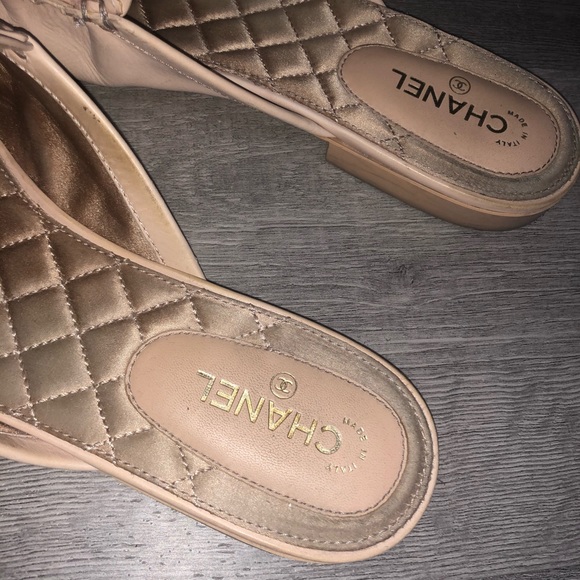 CHANEL | Shoes | Chanel Nude Mules | Poshmark